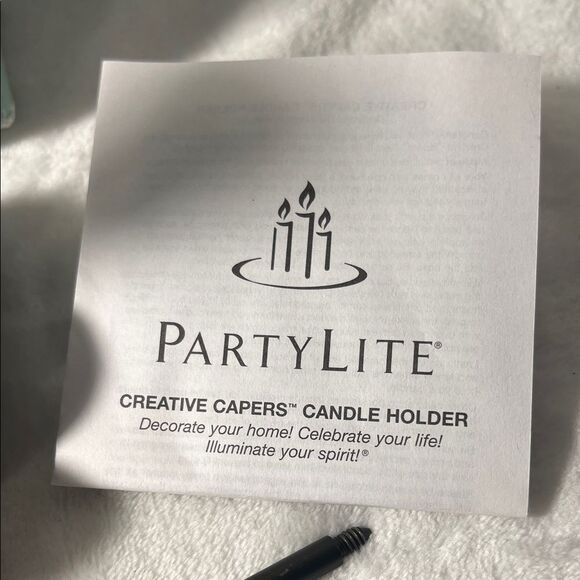 PartyLite Black Metal Flower Candle Holders - Set of 2 - Picture 3 of 5